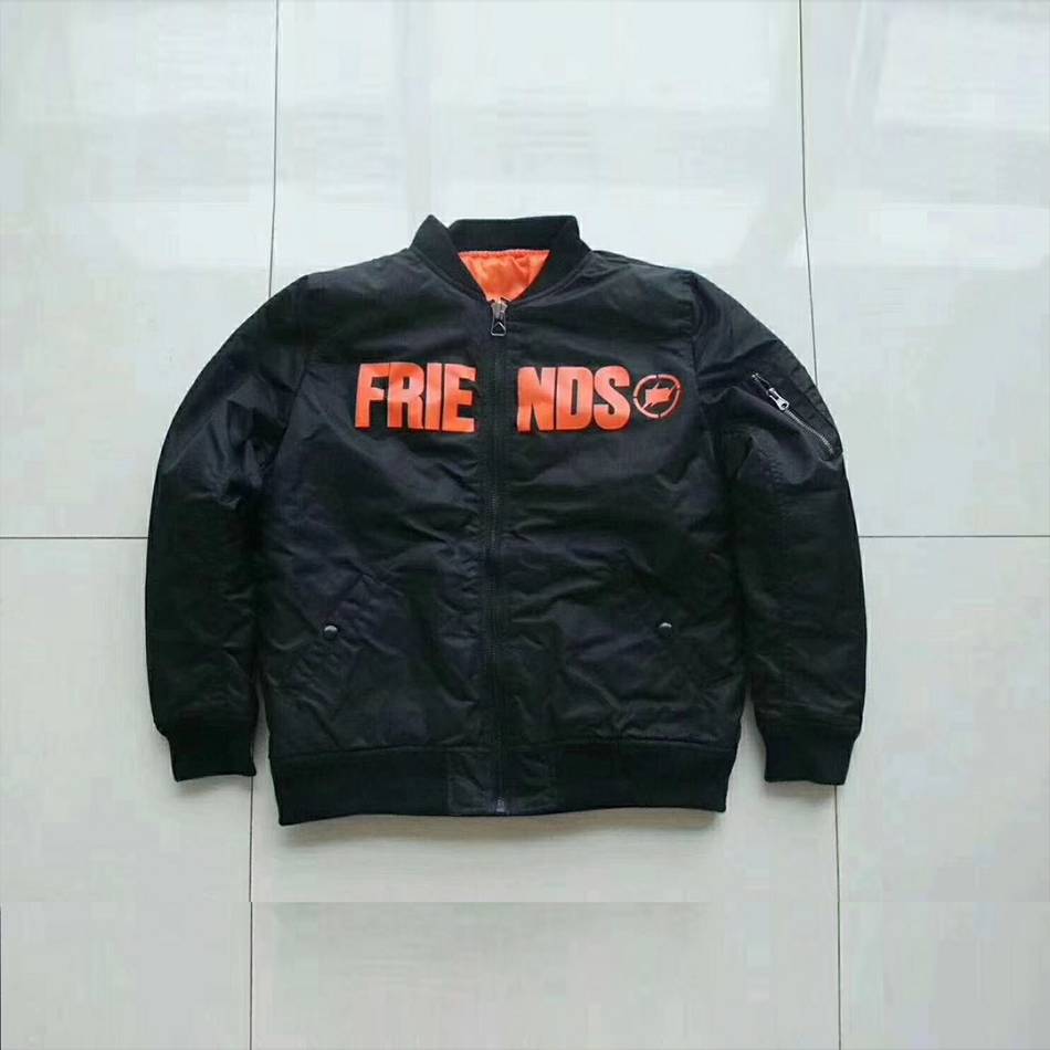 Vestes Vlone Friends Bomber Noir Hommes | TTCS-36567608