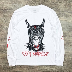 Manche longue Vlone City Morgue Bark Blanche Hommes | GNPY-60429004