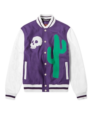 Vestes Vlone Palm Angels New Folk Varsity Violette Hommes | PREO-29596014