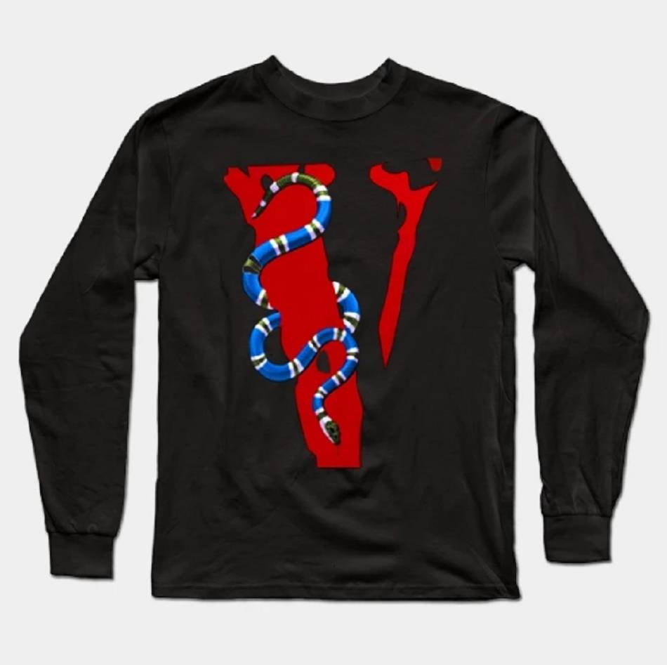 Manche longue Vlone red snake 2021 Noir Hommes | SGIY-62333127