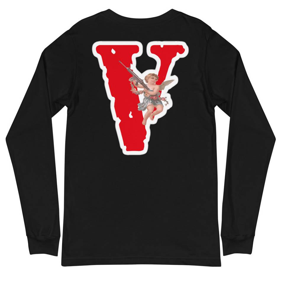 Manche longue Vlone Angel Crewneck Noir Hommes | XXRK-18246656