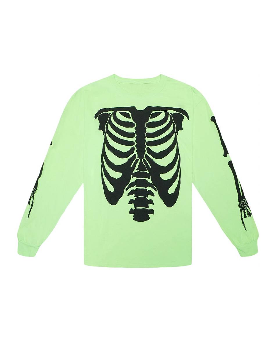 Manche longue Vlone Playboi Carti Die Lit Tour Ribcage Vert Hommes | HJOW-22355057