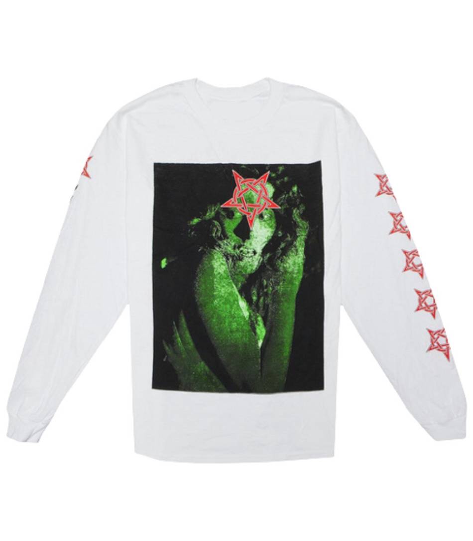 Manche longue Vlone Playboi Carti Neon Tour Blanche Hommes | DSUD-99911535