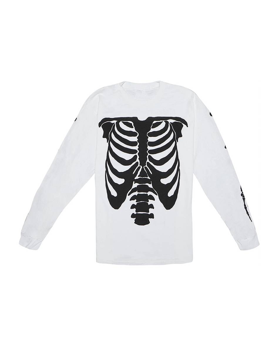 Manche longue Vlone Playboi Carti Die Lit Tour Ribcage Blanche Hommes | XFGR-62329097