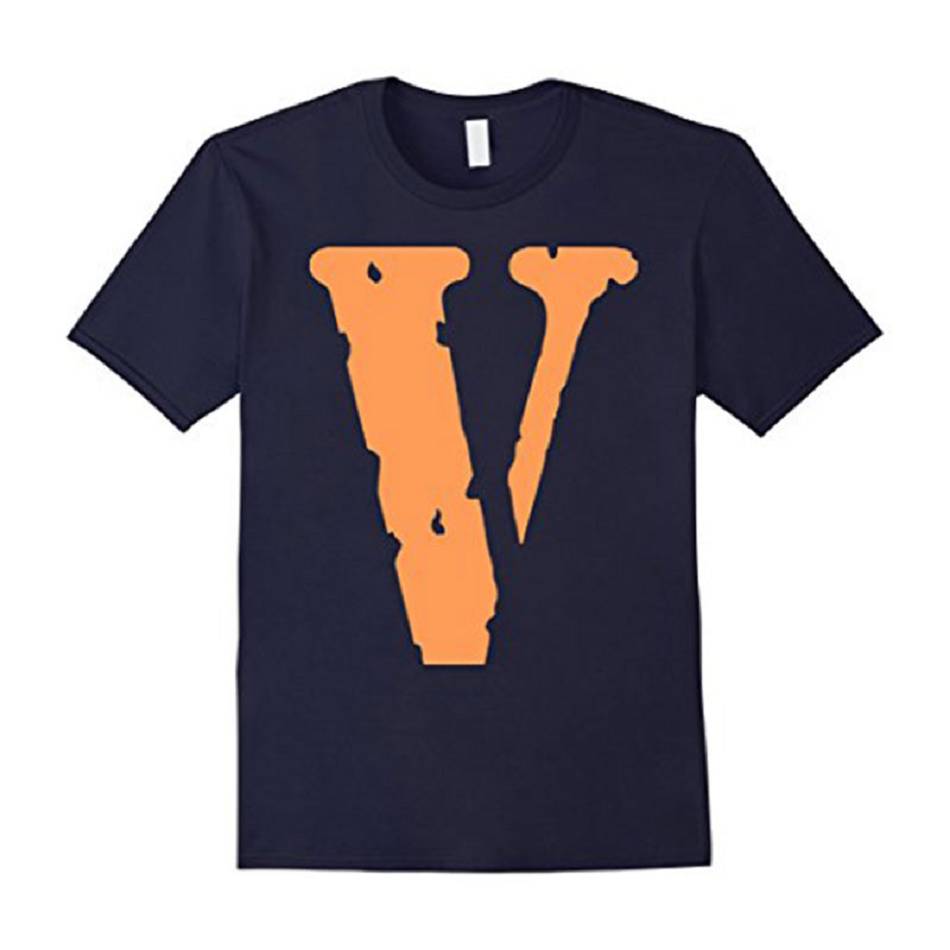 T Shirts Vlone Staple V Bleu Marine Bleu Hommes | VSJX-71638905