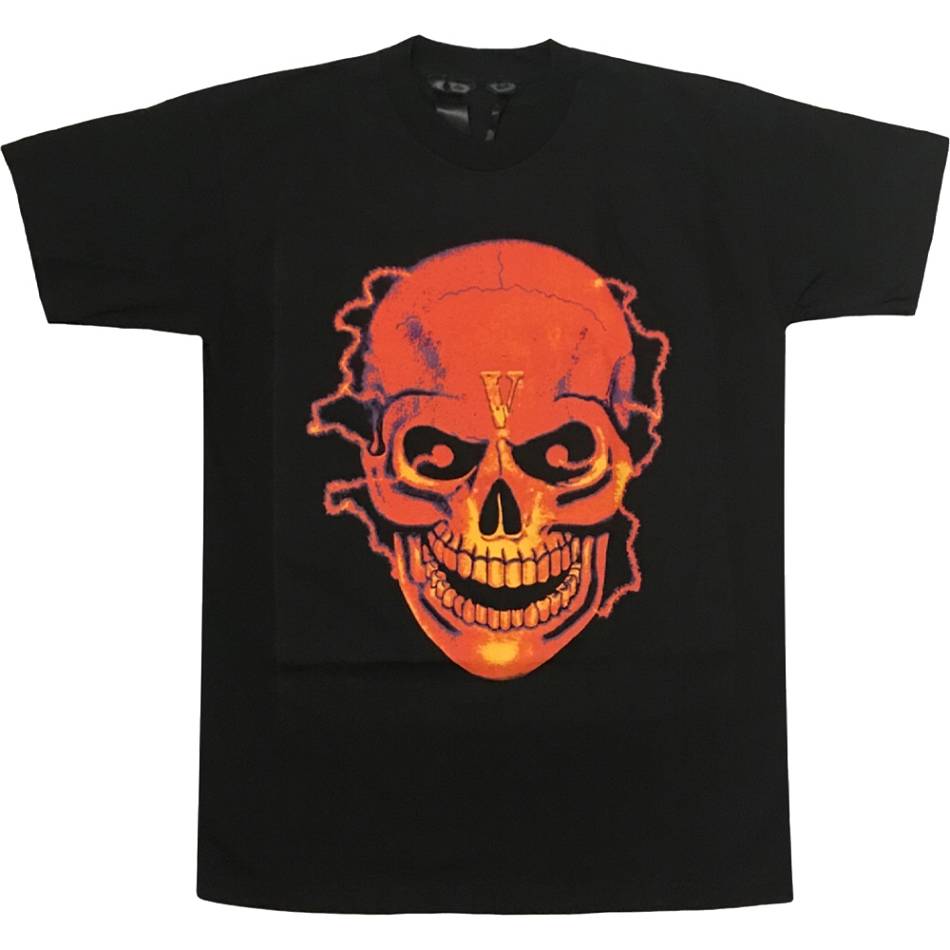 T Shirts Vlone Shocker Skull Noir Hommes | QFII-47783551