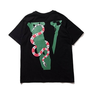 T Shirts Vlone Friends Snake Printed Noir Hommes | GXSX-61053946