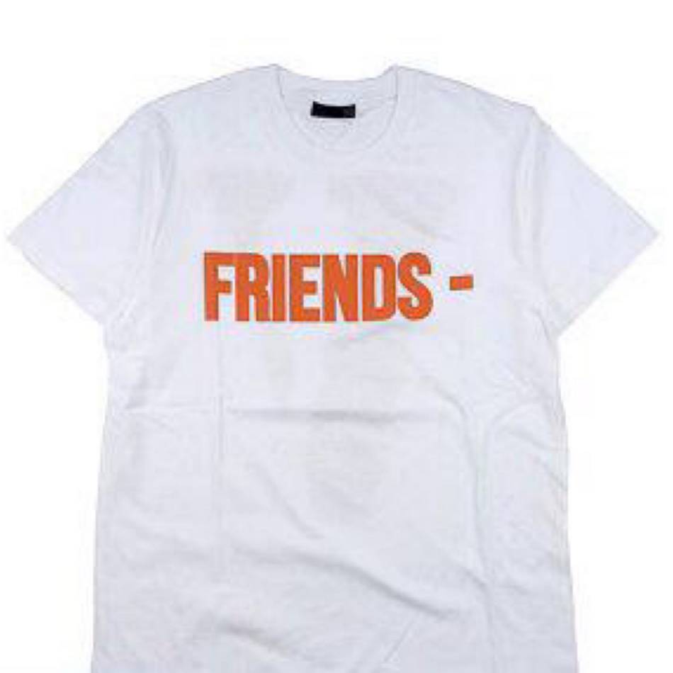 T Shirts Vlone New Friends Logo Blanche Hommes | WSDA-49562490