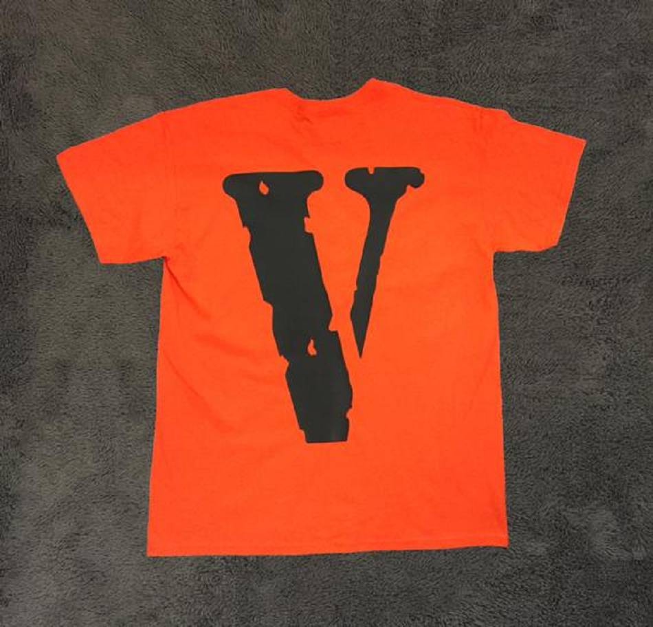 T Shirts Vlone FRIENDS LOGO PRINTED Orange Hommes | FYRG-65701497