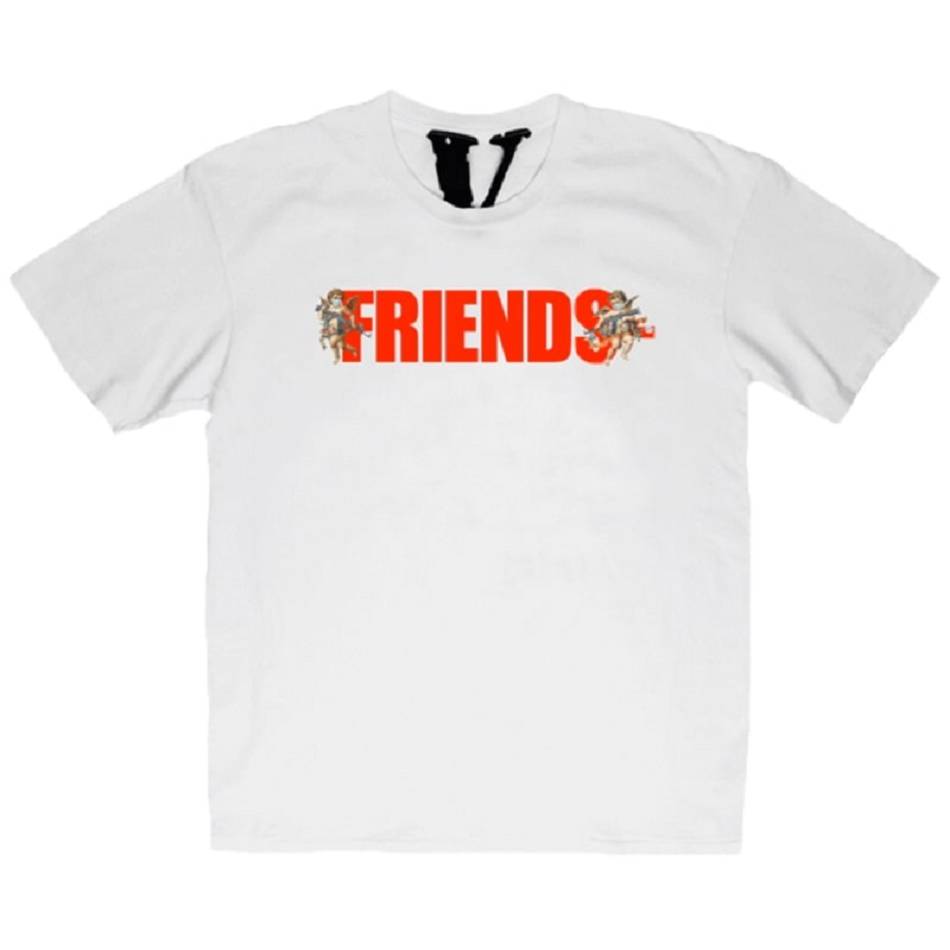 T Shirts Vlone Friends Cupid Gun Blanche Hommes | JEPP-69189846