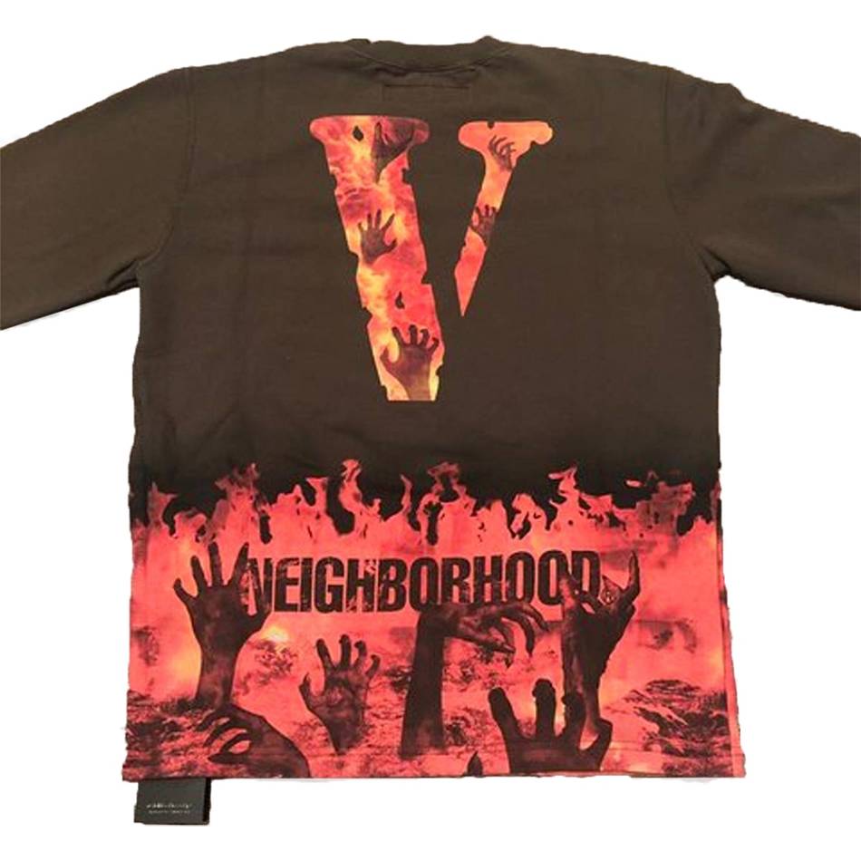 T Shirts Vlone Neighborhood Crewneck Rouge Hommes | QTOR-70399810