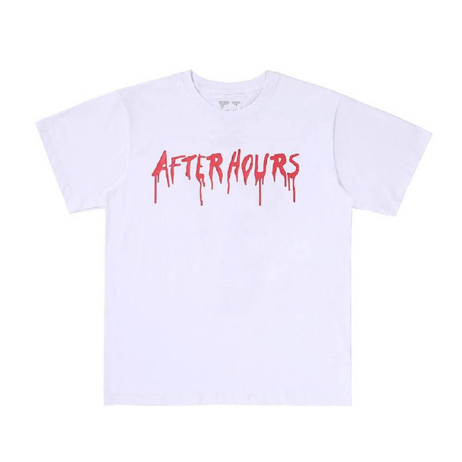 T Shirts Vlone x The Weeknd After Hours Acid Drip Blanche Hommes | HFWD-12218832