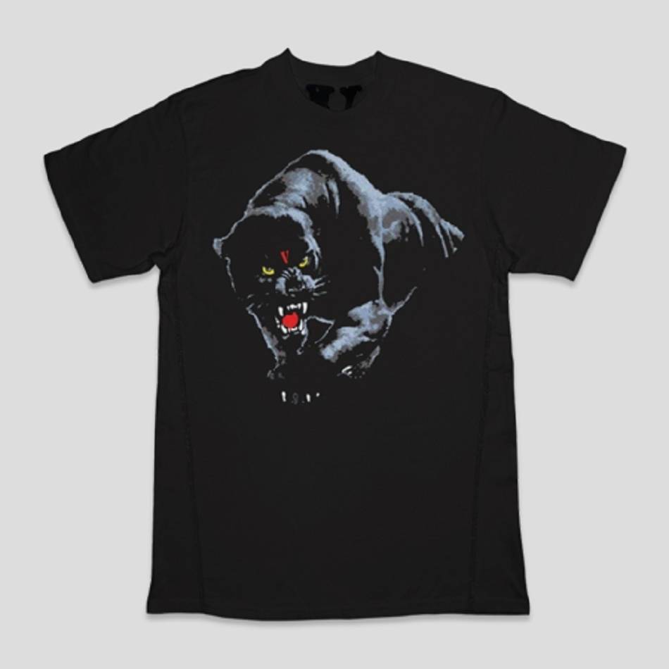 T Shirts Vlone Black Panther Noir Hommes | OKQG-07617500