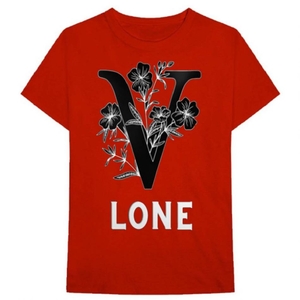 T Shirts Vlone Black Flowers Rouge Hommes | TJJY-68077463