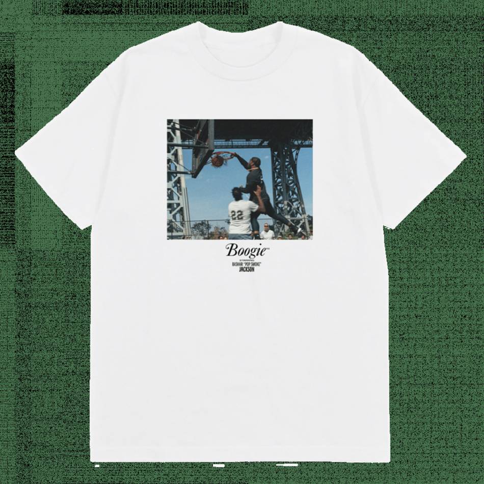 T Shirts Vlone Pop Smoke Dunk Photo Blanche Hommes | JTMS-16736610