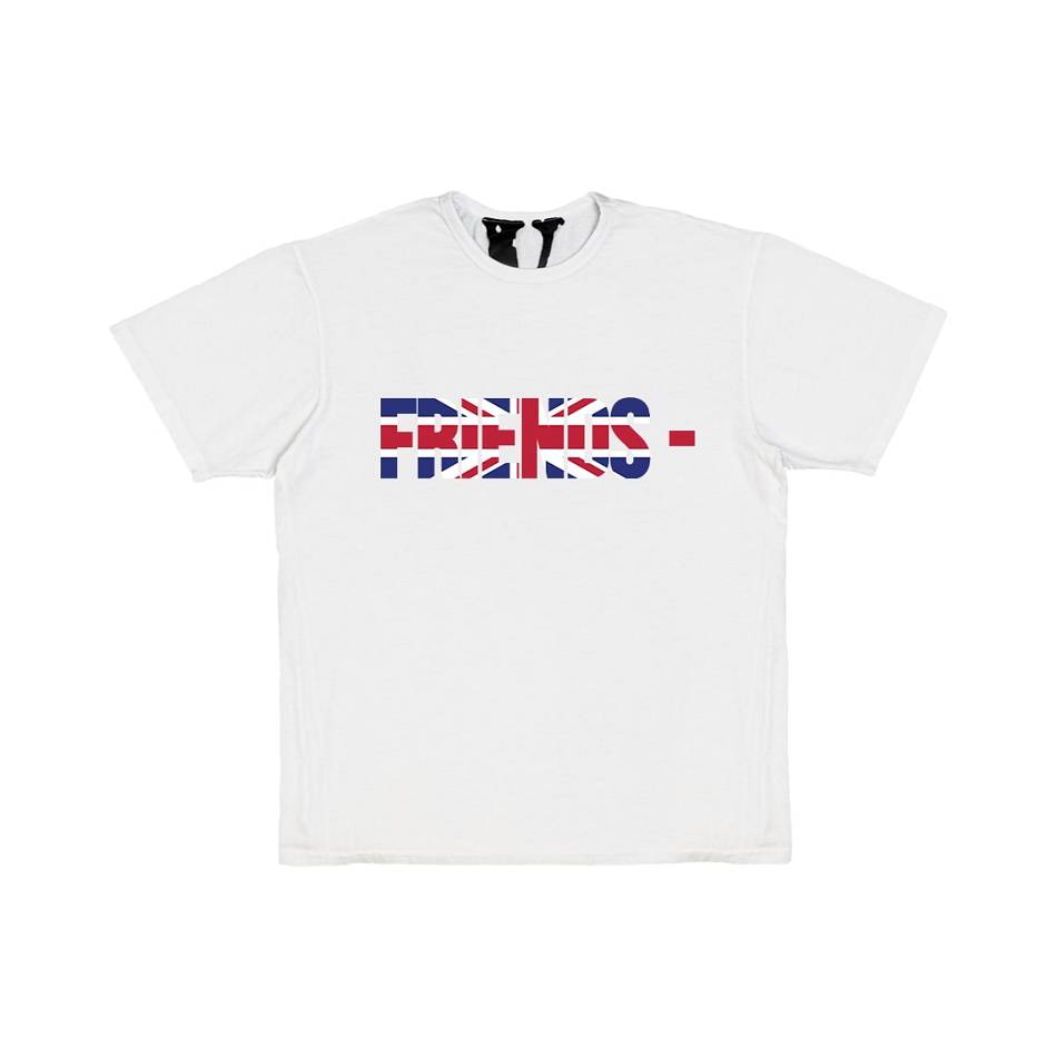 T Shirts Vlone FRIENDS GBR Blanche Hommes | ZUKY-08104842