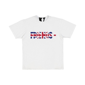 T Shirts Vlone FRIENDS GBR Blanche Hommes | ZUKY-08104842