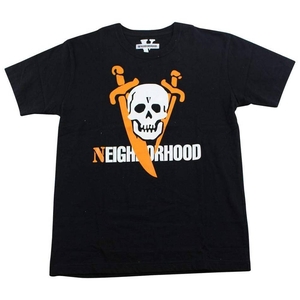 T Shirts Vlone x Neighborhood Skull Logo Noir Hommes | UENE-20760286