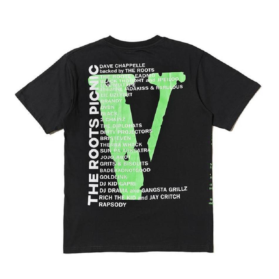 T Shirts Vlone Roots Picnic Noir Hommes | BLMC-25417170