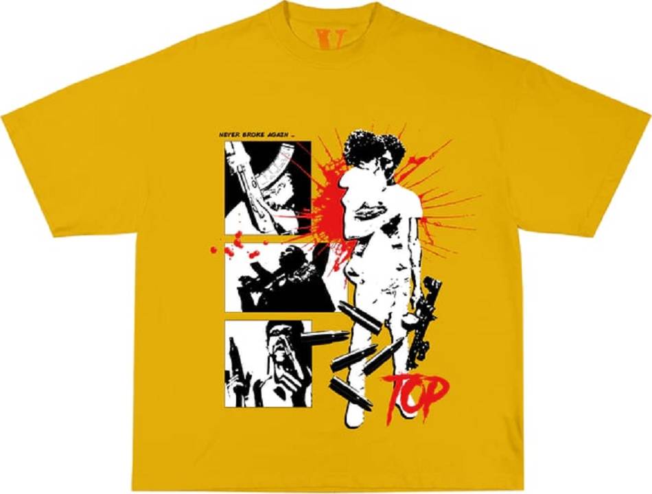 T Shirts Vlone YoungBoy NBA x House Arrest Jaune Hommes | CJIG-27494092