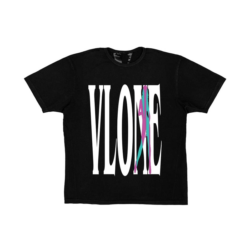 T Shirts Vlone Vice City Noir Hommes | VWOV-53154423