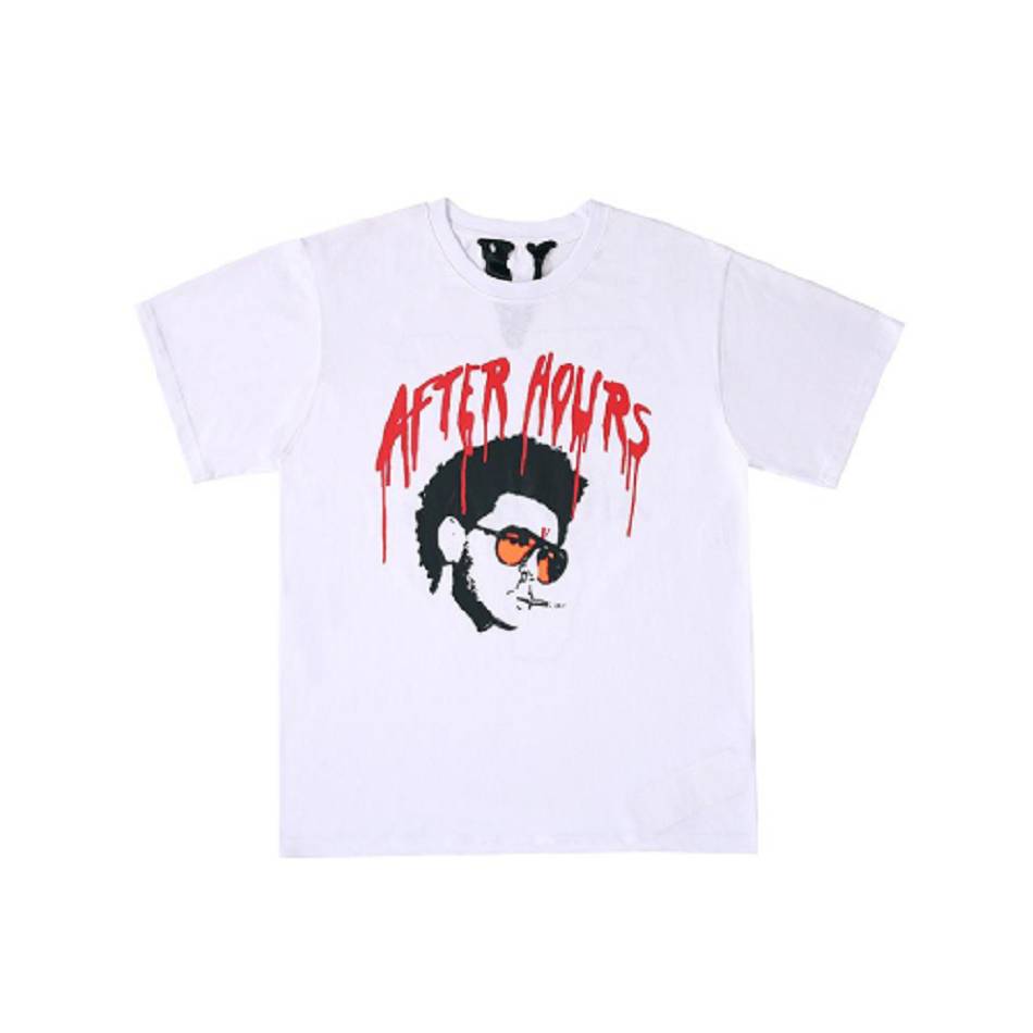 T Shirts Vlone After Hours I Afro Blanche Hommes | ZTQQ-17483964