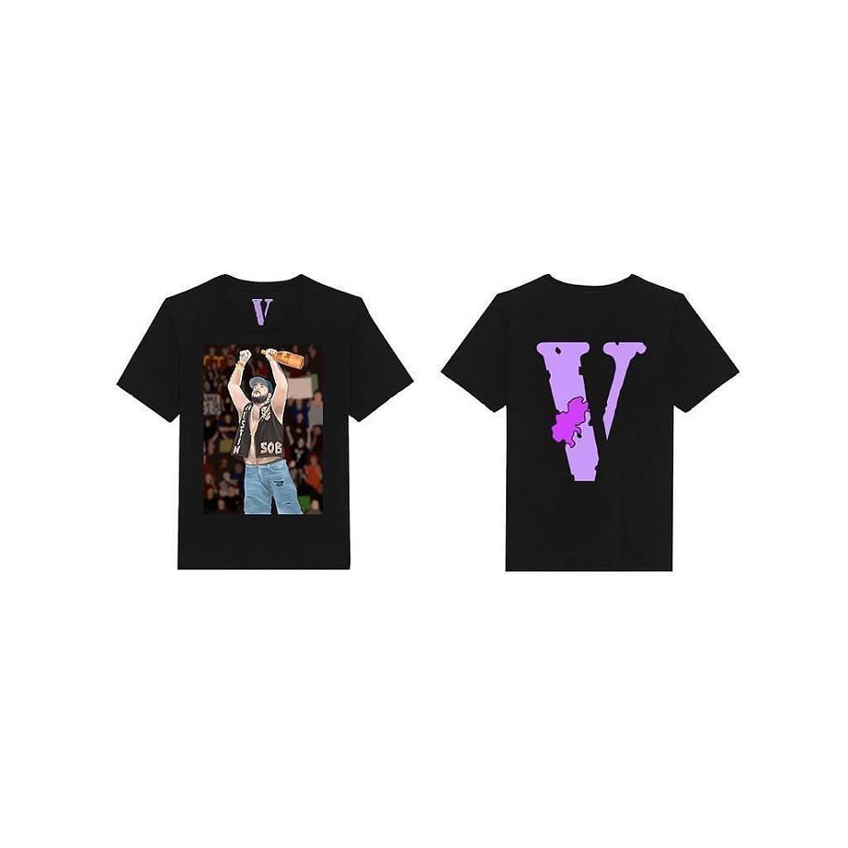 T Shirts Vlone YAMS x Noir Hommes | LIRJ-65138264