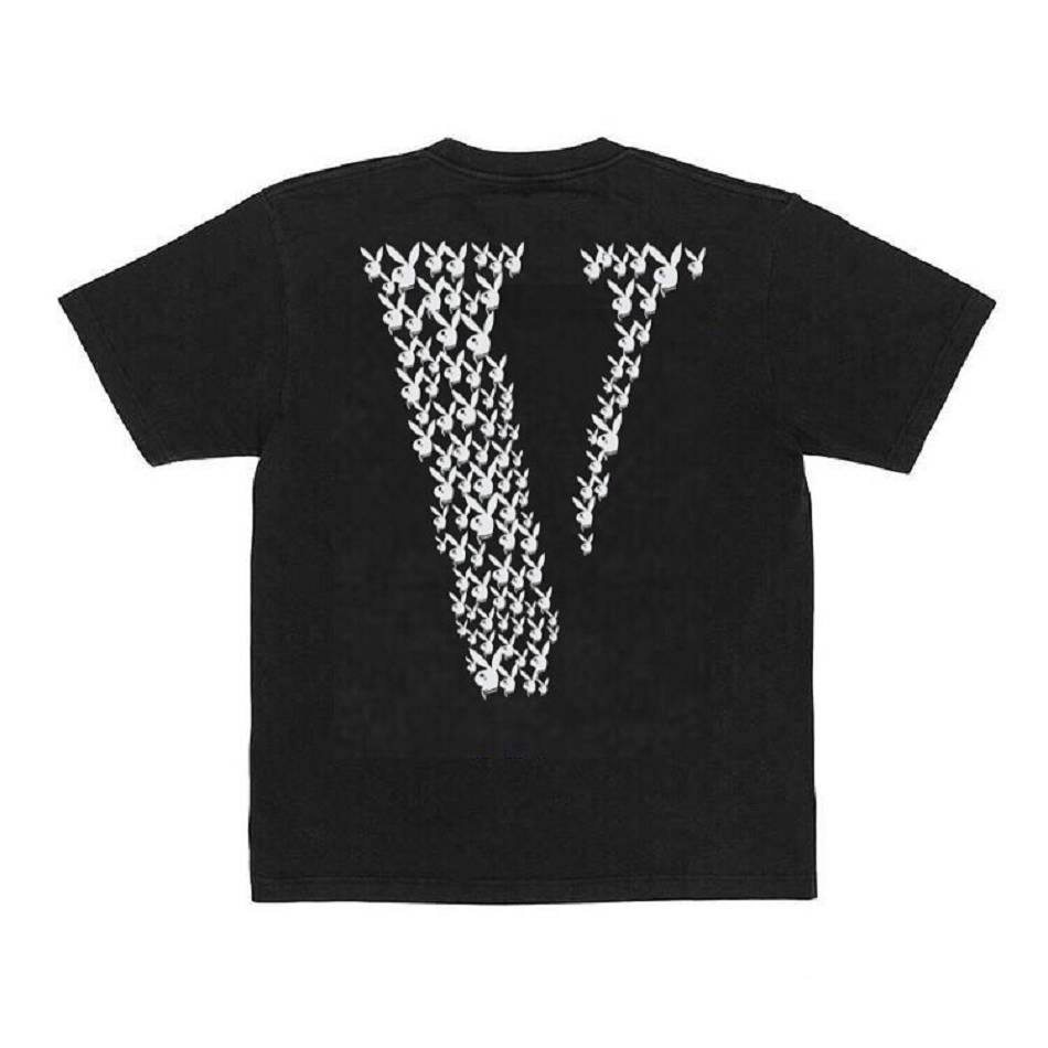 T Shirts Vlone x Playboy Carti Bunny Noir Hommes | TRCY-66519211