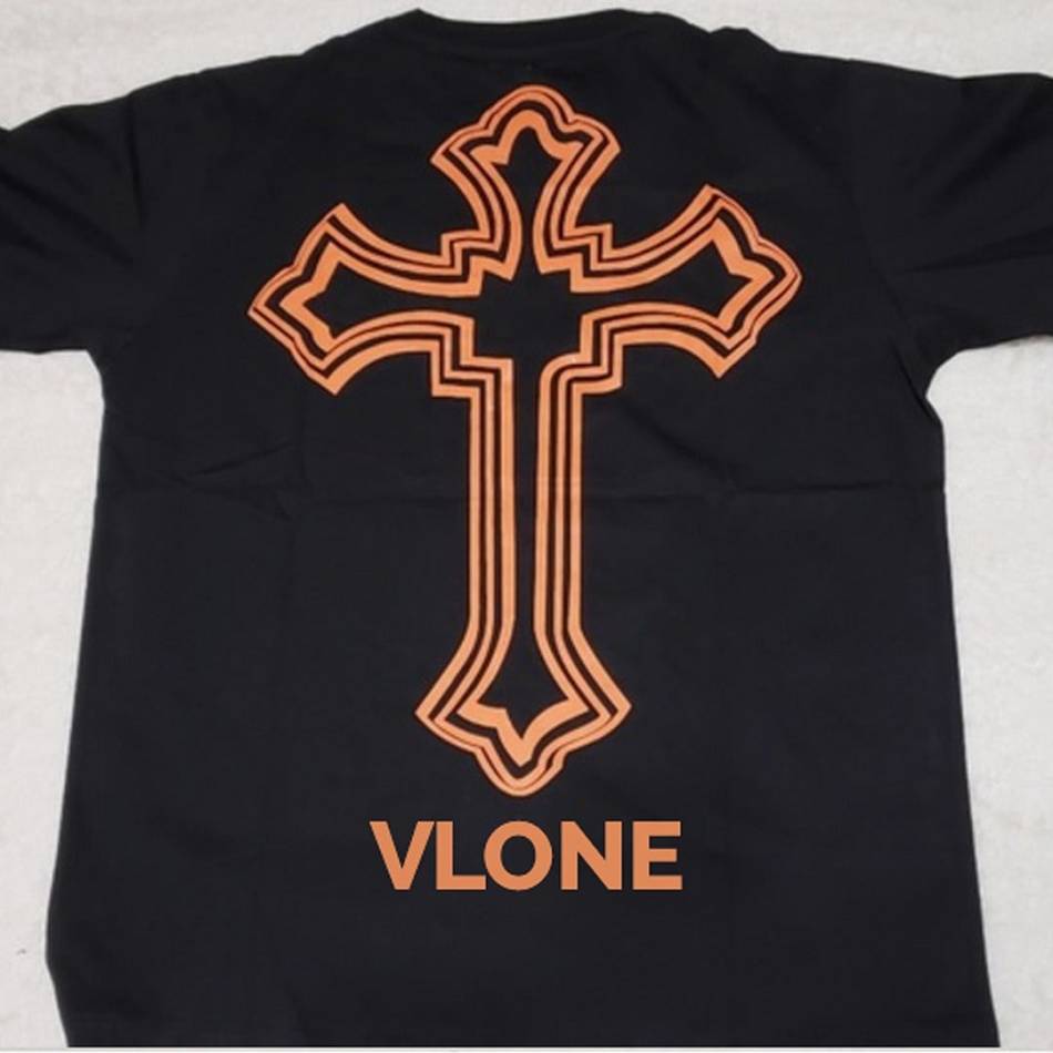 T Shirts Vlone x Tupac Cross Noir Hommes | ZKHW-25685012