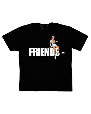 T Shirts Vlone FRIENDS Pin Up Noir Hommes | QFWO-53517977