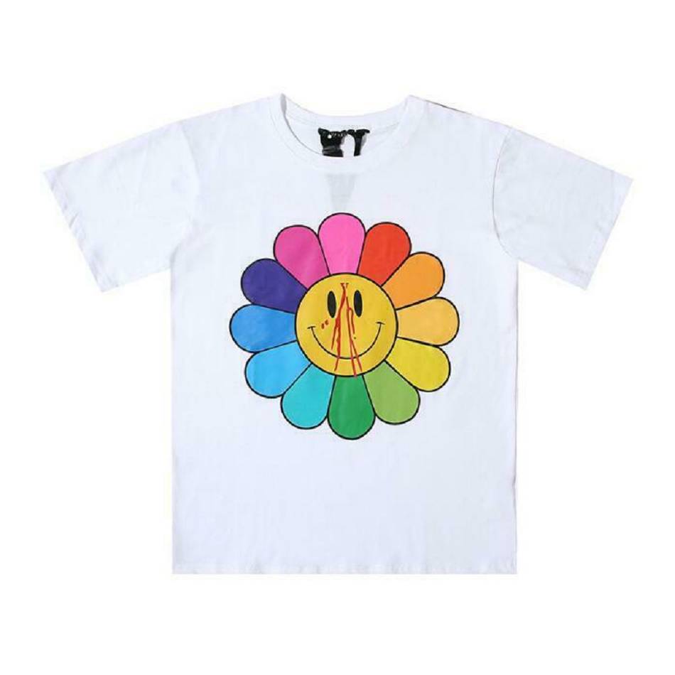 T Shirts Vlone SUNFLOWER Blanche Hommes | CGKS-87702335