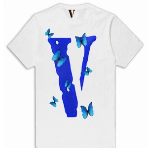 T Shirts Vlone Juice Wrld x Butterfly Blanche Hommes | JGBC-19333470