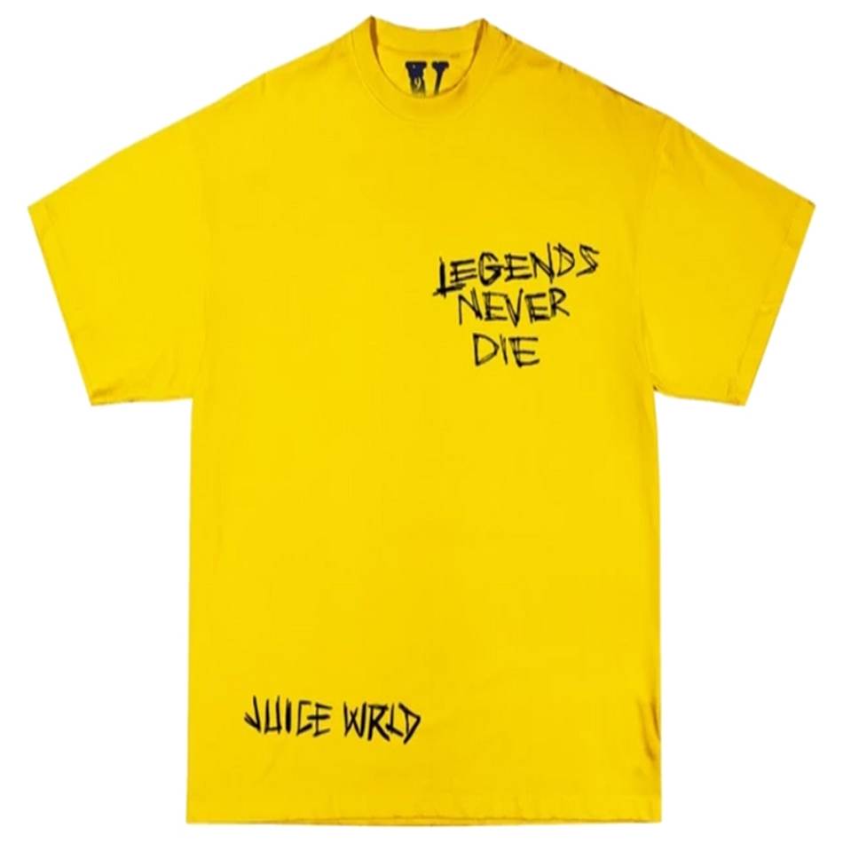 T Shirts Vlone Juice Wrld x Inferno for Adults Jaune Hommes | IPZA-13065132