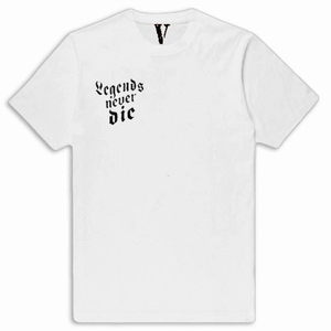 T Shirts Vlone Juice Wrld X Legends Never Die Blanche Hommes | FJOV-31137647