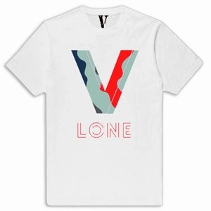 T Shirts Vlone Camo Pattern Blanche Hommes | GADT-35238739