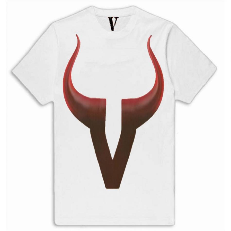 T Shirts Vlone Devil Shape Blanche Hommes | ZWCV-73861574