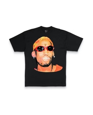 T Shirts Vlone Rodman Airbrush Noir Hommes | WYPN-80175946