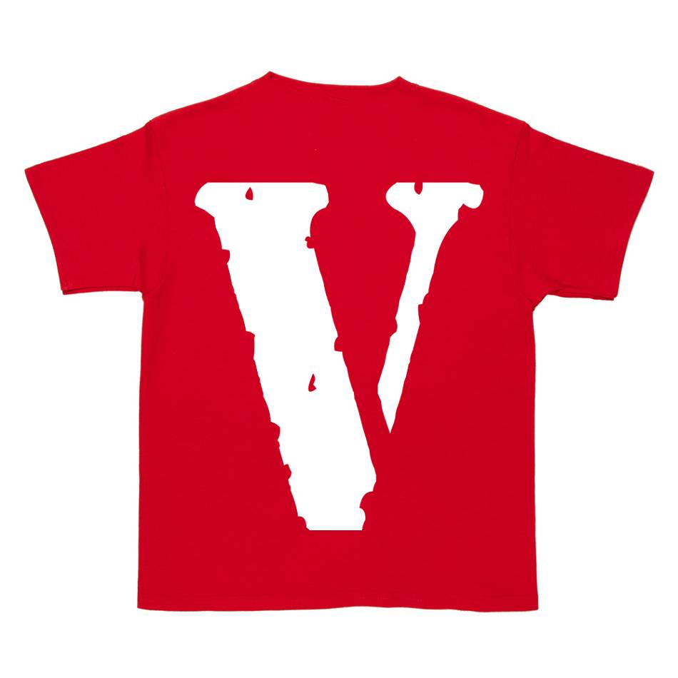 T Shirts Vlone V logo Rouge Hommes | OWKC-55287801