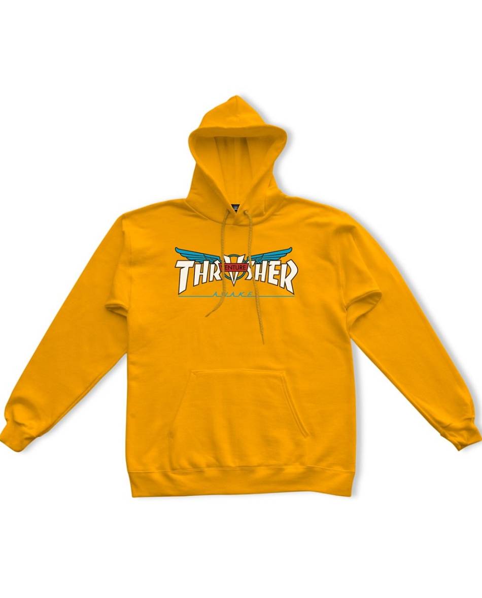 Thrasher Vlone Venture Collab Jaune Hommes | QGDS-36625871