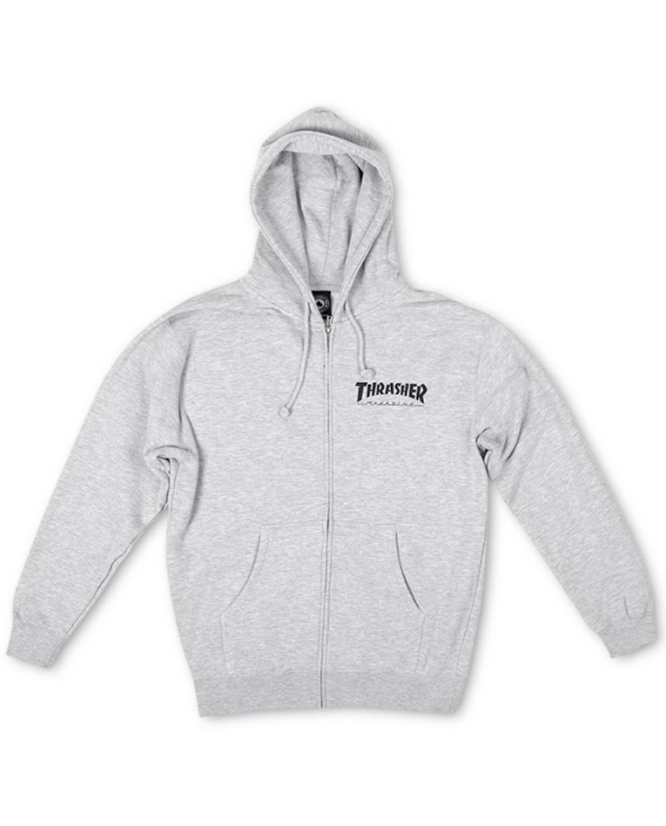 Thrasher Vlone Magazine Logo Zip Grise Hommes | QUOB-70031175