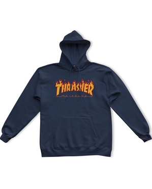 Thrasher Vlone Flame Logo Bleu Marine Hommes | OMWP-24088871