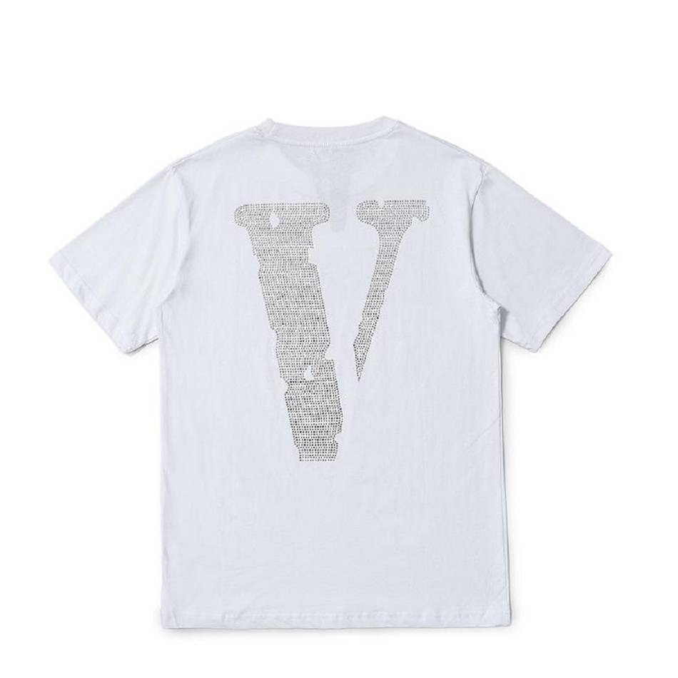 VLONE FRIENDS Vlone Friends Drilling Logo T-Shirt Plus Grise Unisex | KIYJ-79588589