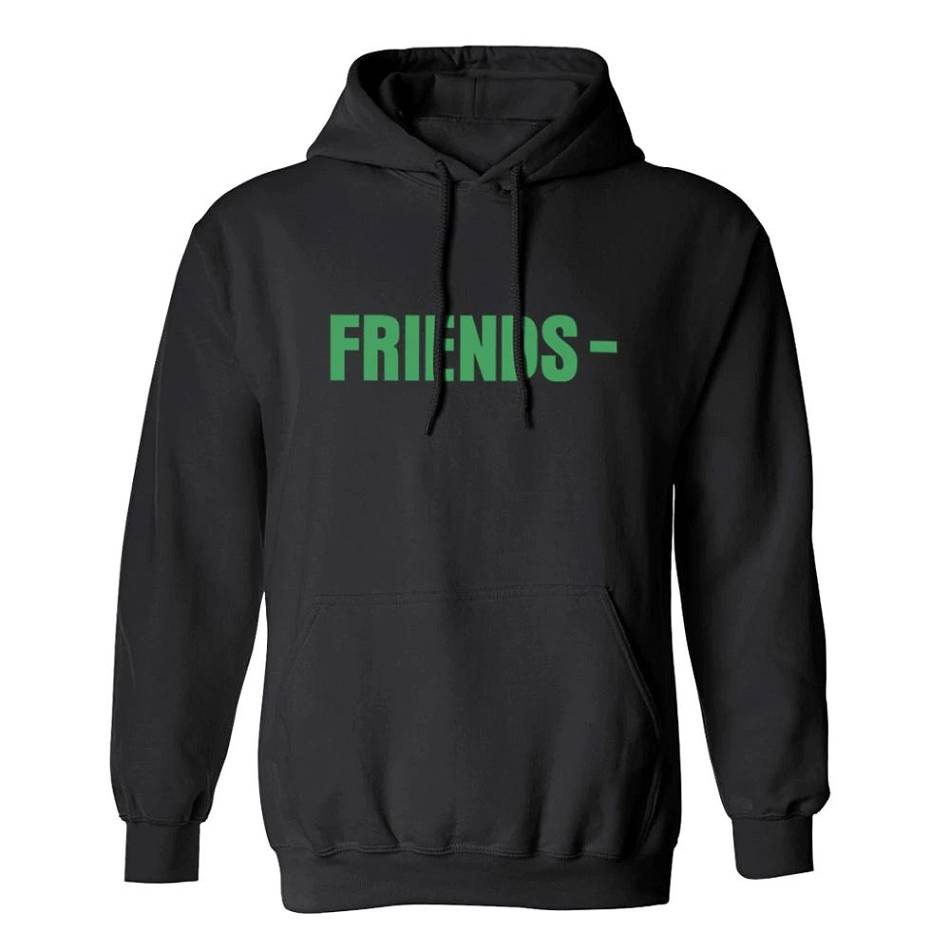 VLONE FRIENDS Vlone New Trend Friend Hip-Hop Hoodie Plus Noir Unisex | QVCI-91512541