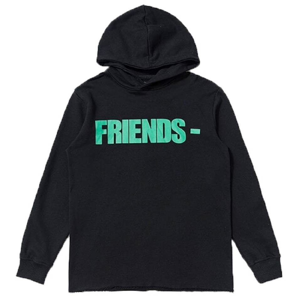 VLONE FRIENDS Vlone Hip Hop Green Friend Classiche Hoodie Plus Noir Unisex | YJNG-09700391