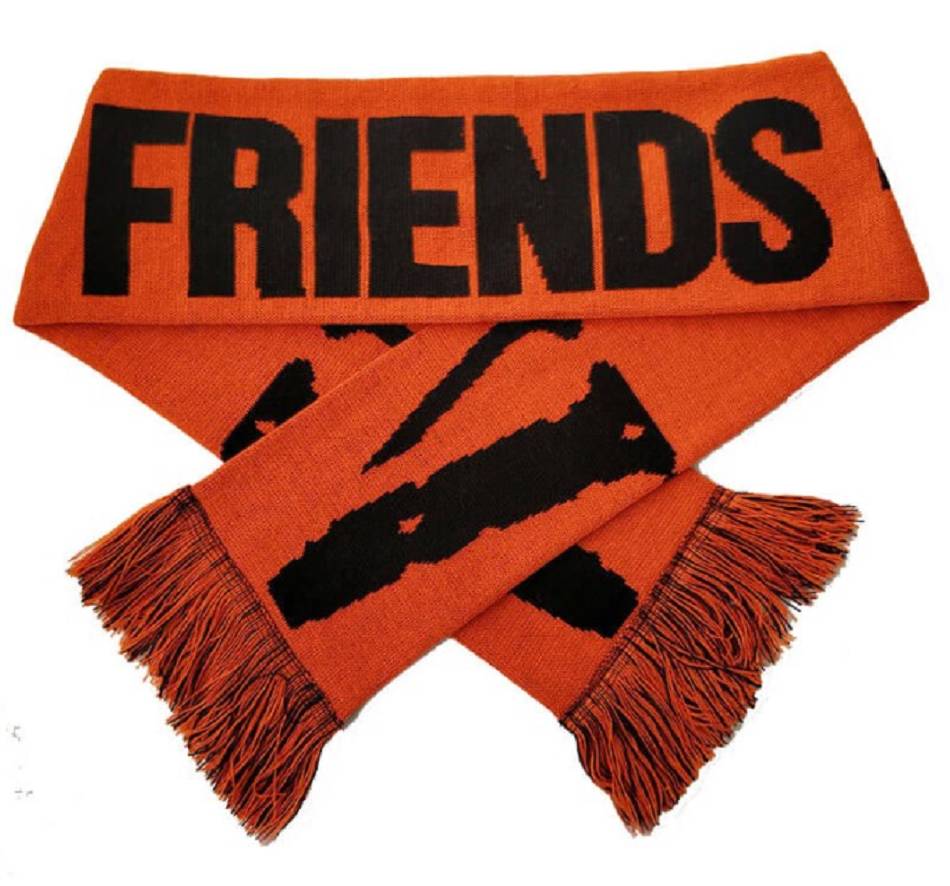 VLONE FRIENDS Vlone Scarf With Friend Text And Logo Plus Orange Unisex | PKUW-36707624