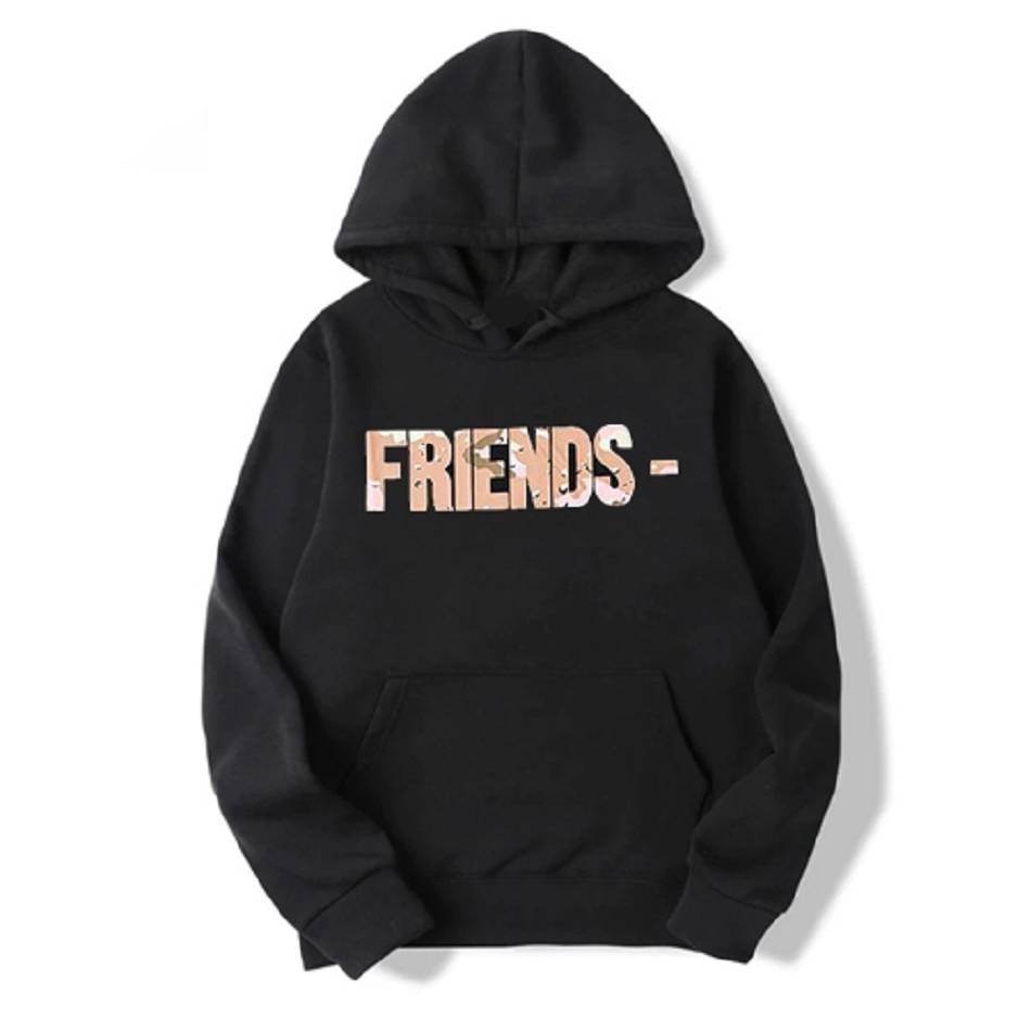 VLONE FRIENDS Vlone FRIENDS Desert Camo Exclusive Hoodie Plus Noir Unisex | EMSL-28588017