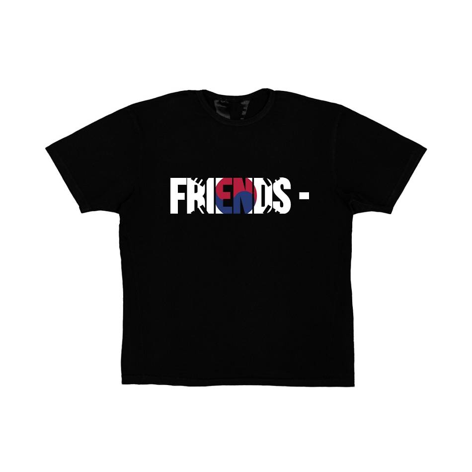 VLONE FRIENDS Vlone FRIENDS KOR T-SHIRT Plus Noir Unisex | TSPO-73313721