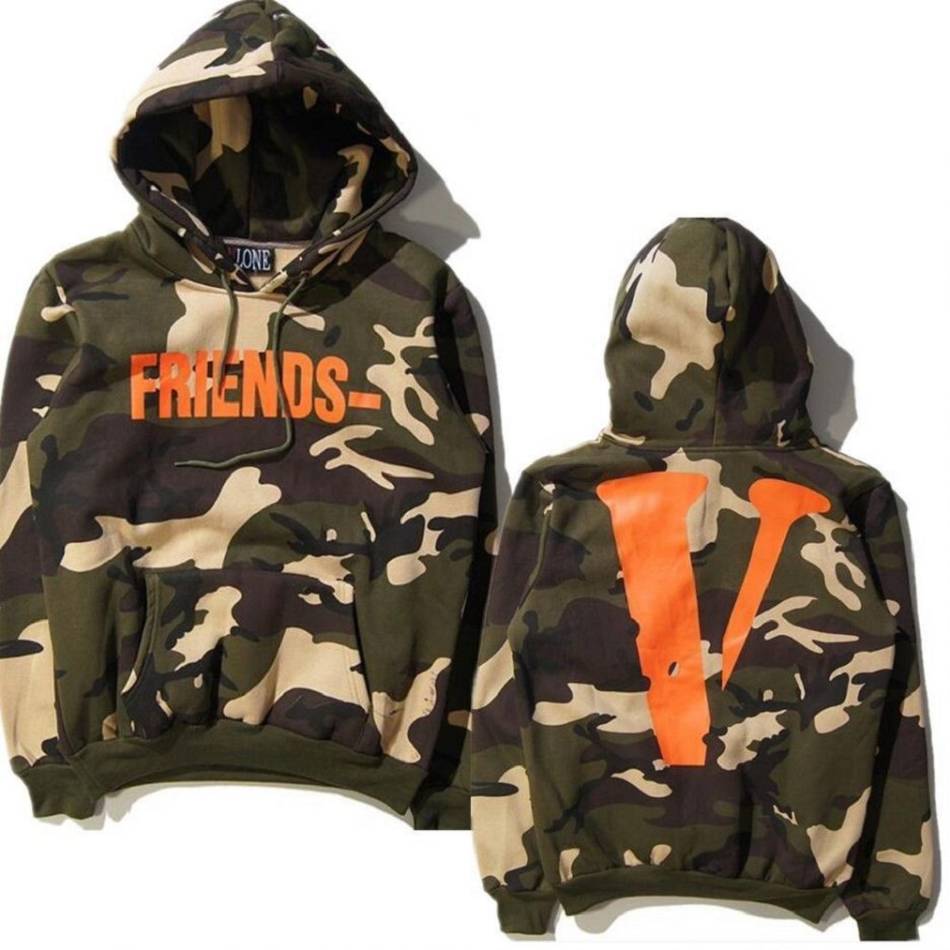 VLONE FRIENDS Vlone Friends Camo Hoodie Friends V Staple Plus Camouflage Unisex | ZSDW-96935433