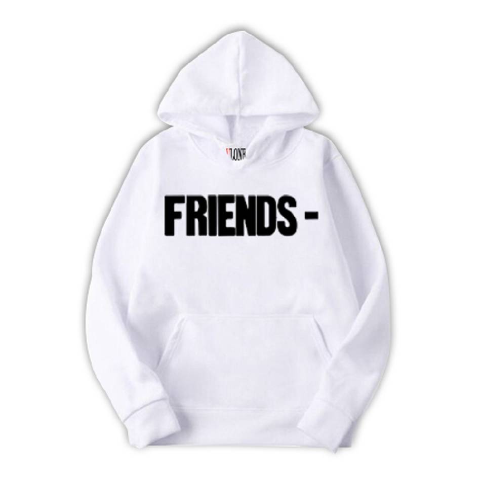 VLONE FRIENDS Vlone blackout Friends Hoodie Plus Blanche Unisex | ARZY-06382372