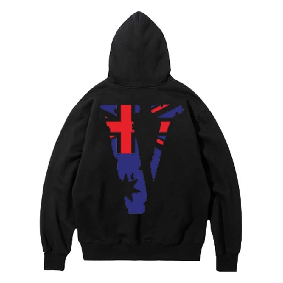 VLONE FRIENDS Vlone Friends- AUS Hoodie Plus Noir Unisex | YUIP-01885197